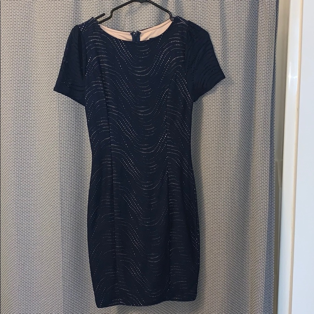 Nikibiki Navy Blue & Nude Fitted Dress